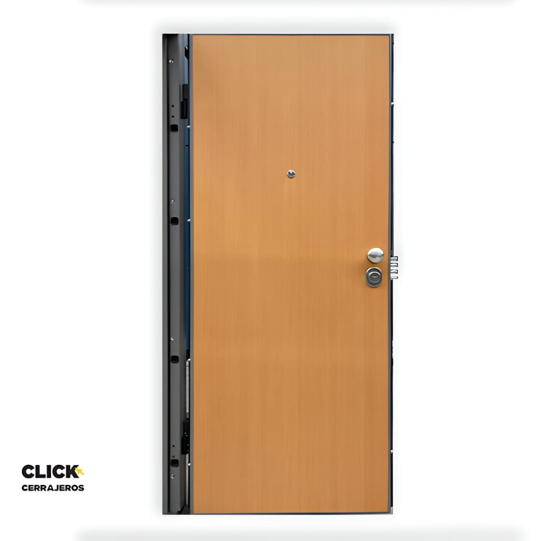 Inn.DOOR ecofeel Puerta acorazada grado 3 con ganchos auto-blocantes